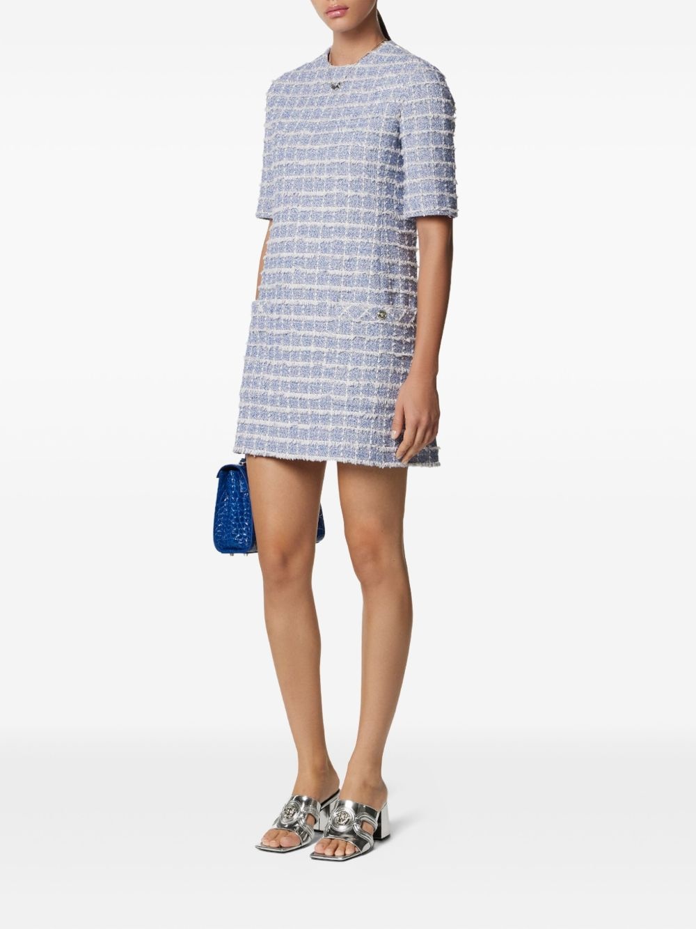 tweed A-line mini dress - 2