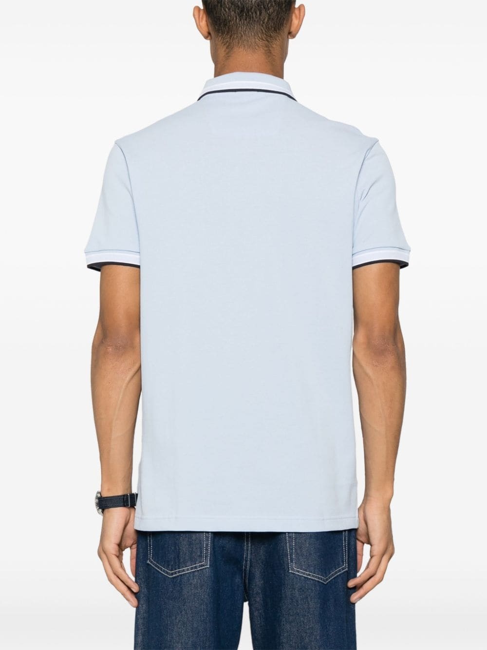 logo-embroidered polo shirt - 4