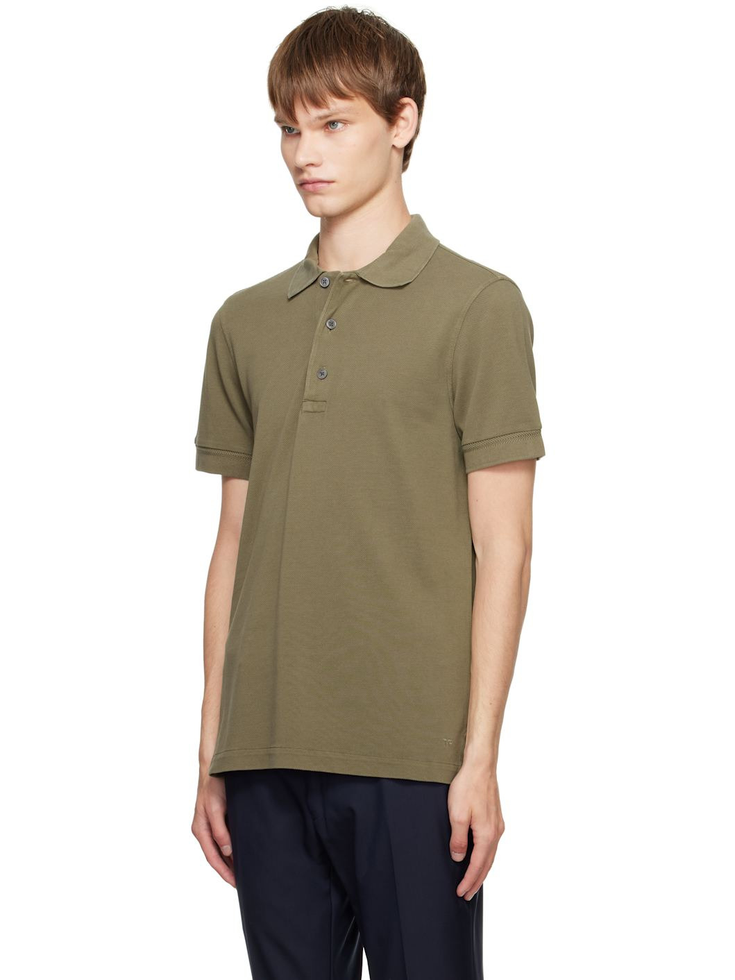 Khaki Piquet Polo - 4