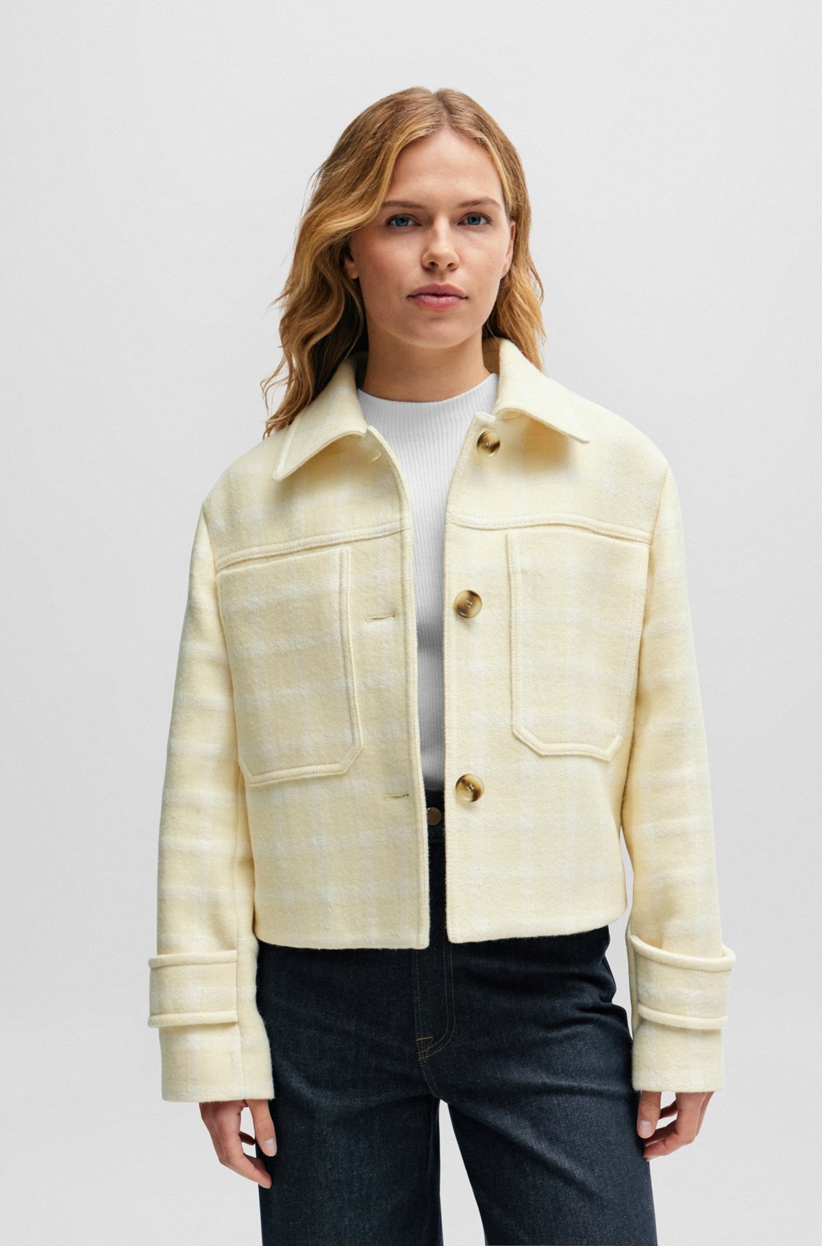 RELAXED-FIT JACKET IN ITALIAN CHECKED CLOTH - 2