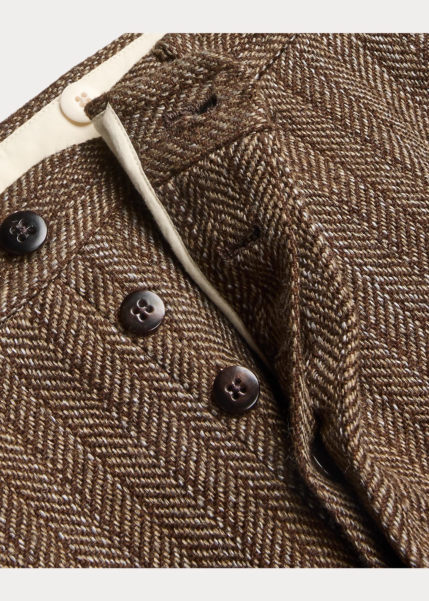 Slim Fit Herringbone Suit Trouser - 6