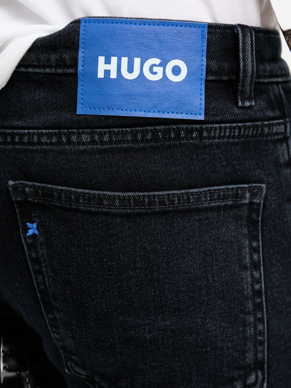 leather-patch jeans - 4