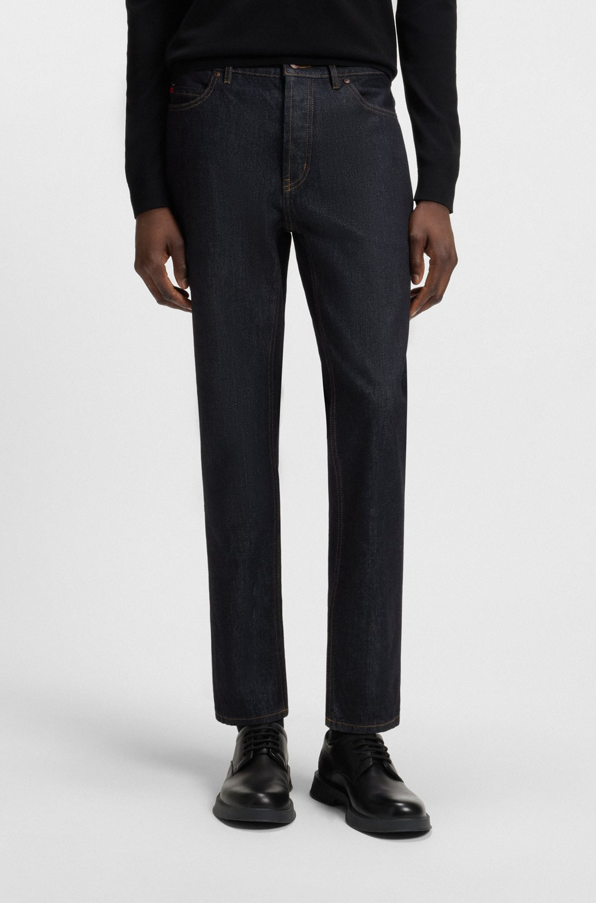 TAPERED-FIT JEANS IN DARK-BLUE JAPANESE DENIM - 2