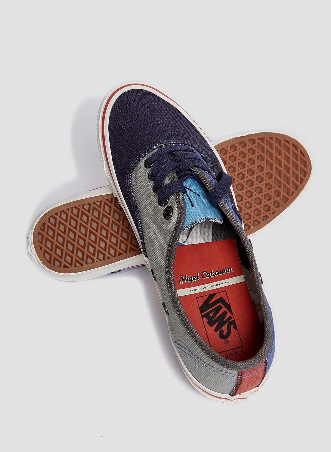Vans Vault x Nigel Cabourn OG Authentic LX in Crazy Navy Mix - 7