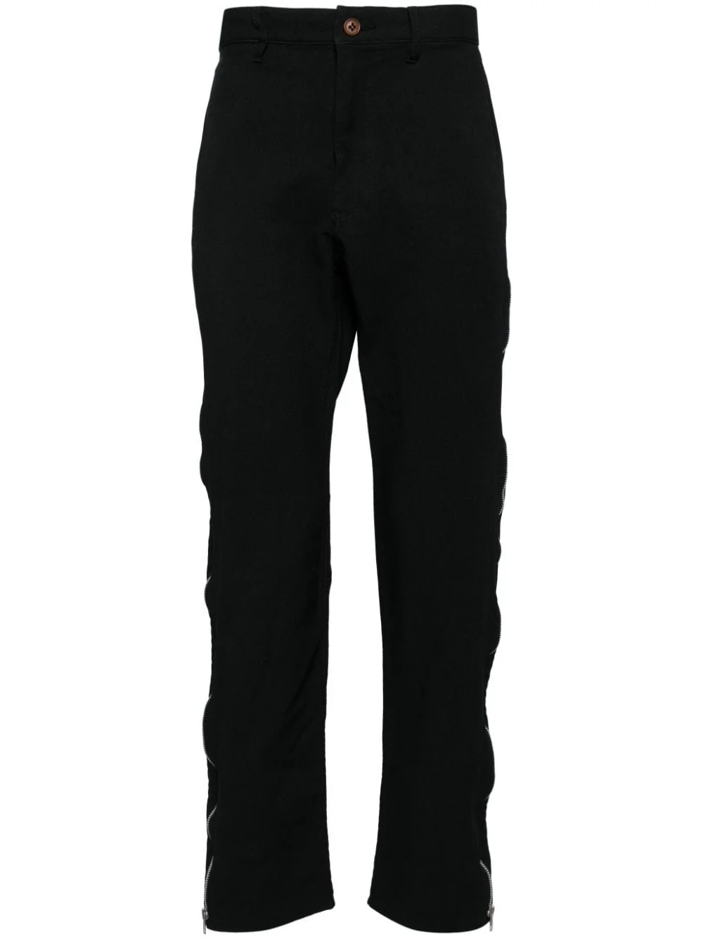 zip-up tapered trousers - 1