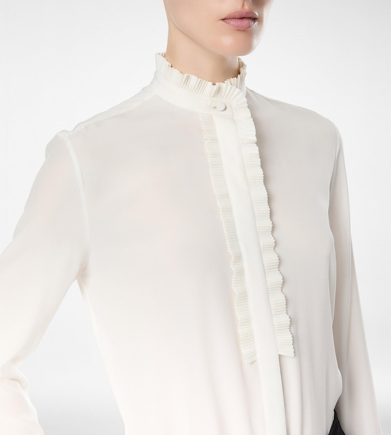 TOM FORD SILK CREPE DE CHINE SHIRT WITH PLISSE DETAILS outlook