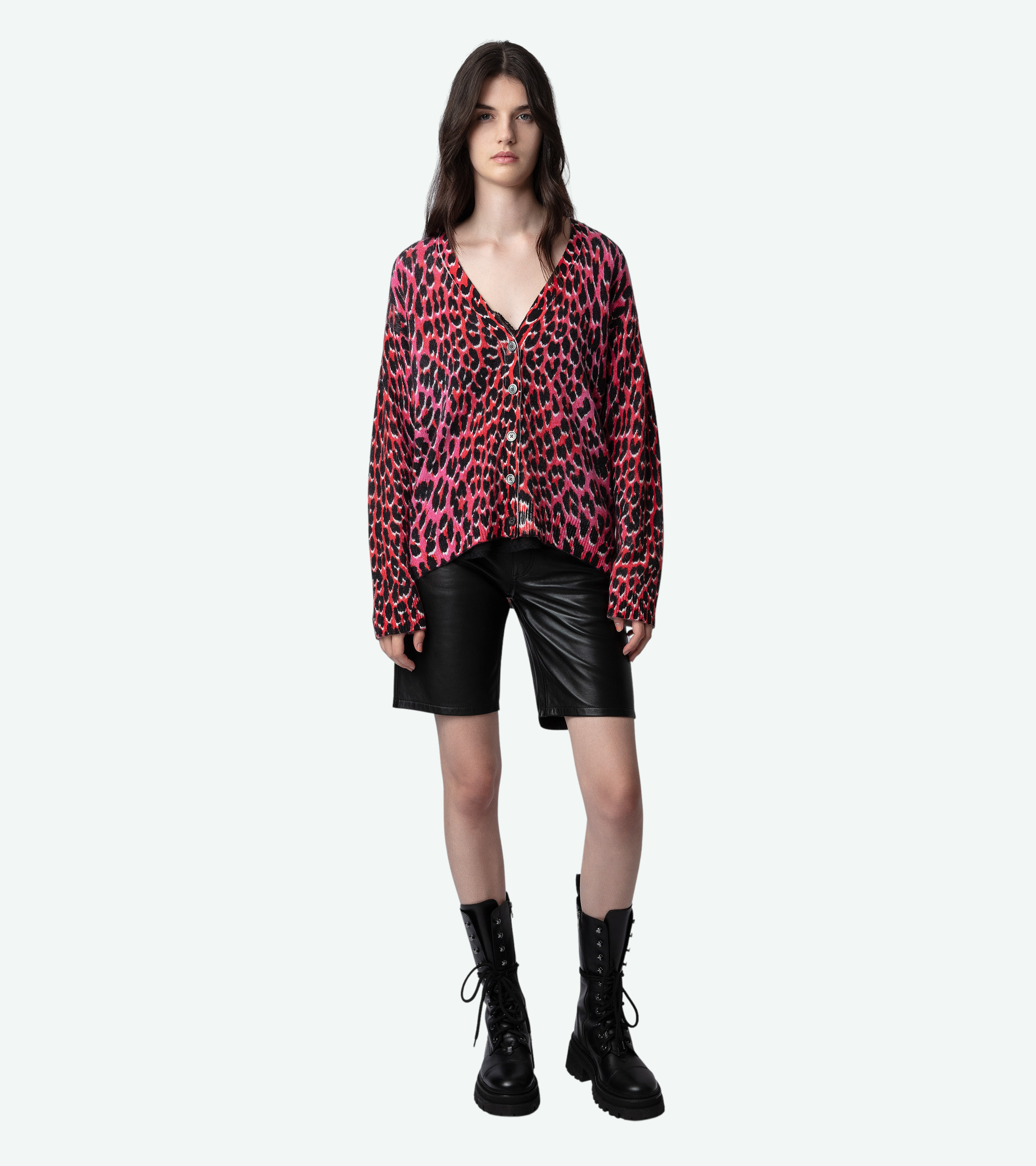 Mirka Leopard Cashmere Cardigan - 2