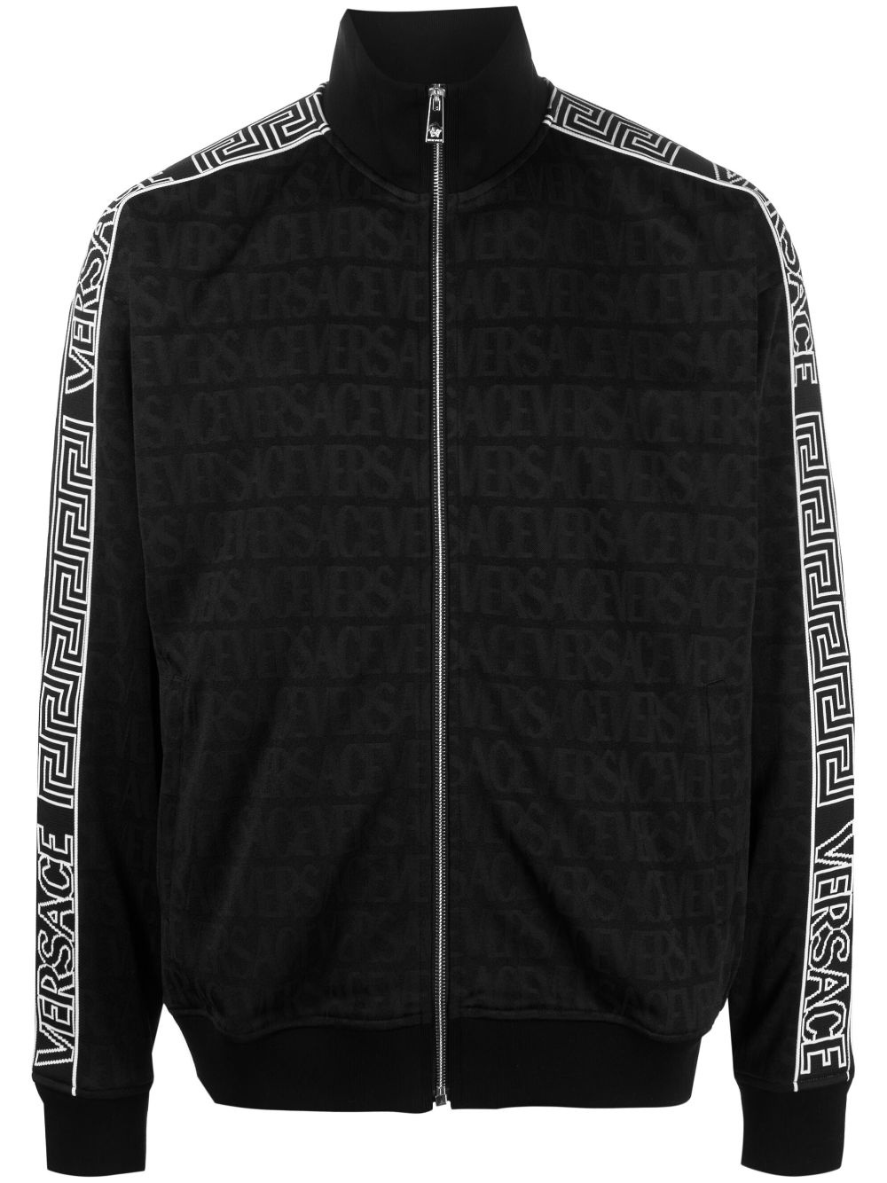 Allover-pattern cotton track jacket - 1