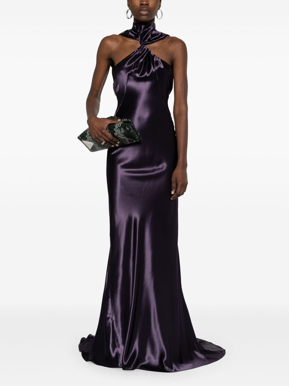 satin maxi dress - 2