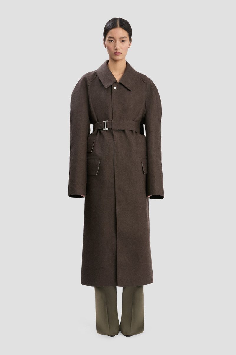 Victoria Beckham Victoria Beckham X Mackintosh Belted Trench In Brown outlook