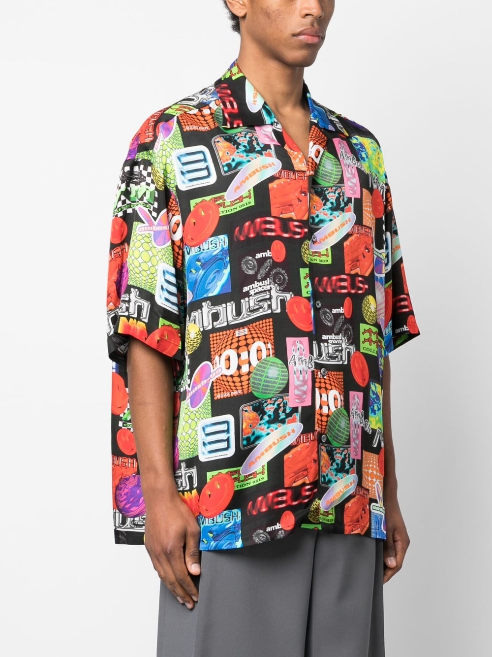 graphic-print short-sleeve shirt - 3