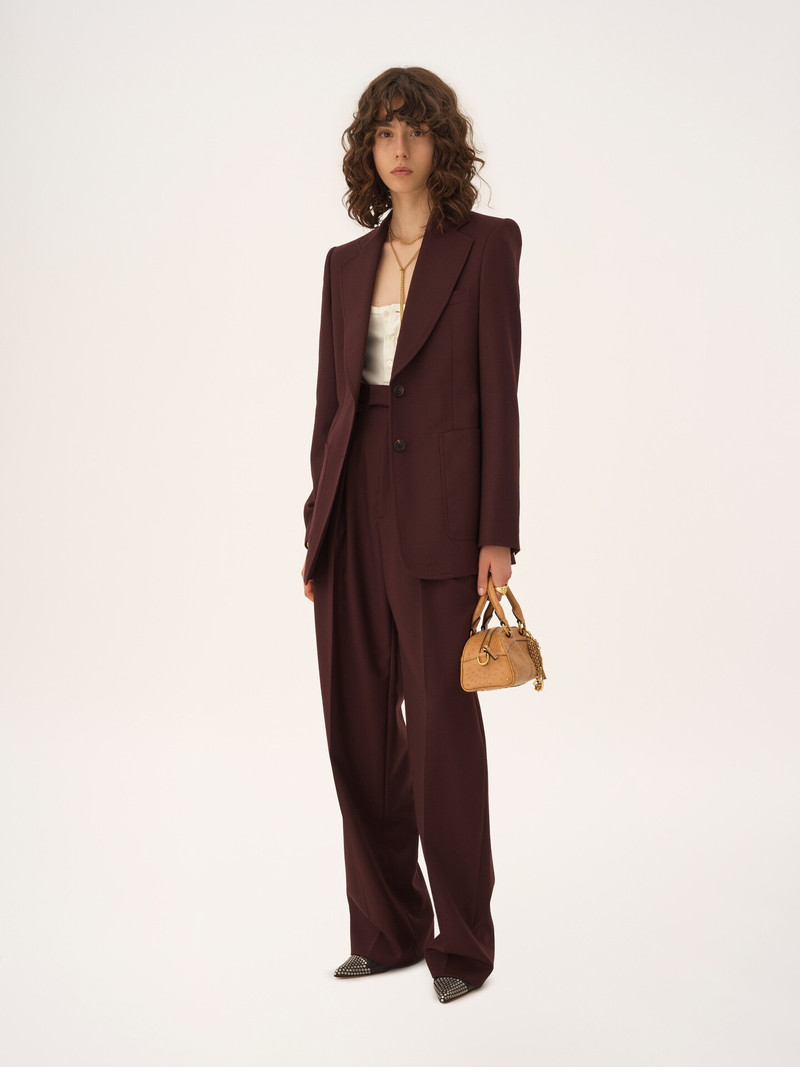 Chloé SINGLE-BREASTED TAILORED JACKET IN WOOL GABARDINE outlook
