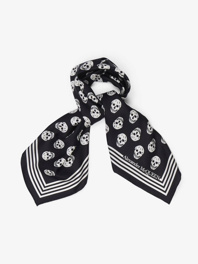 Alexander McQueen Women's Biker Skull Scarf in Black outlook