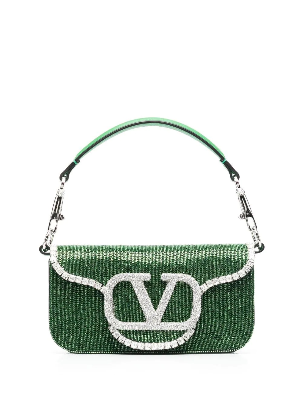 VLogo sequinned clutch bag - 7