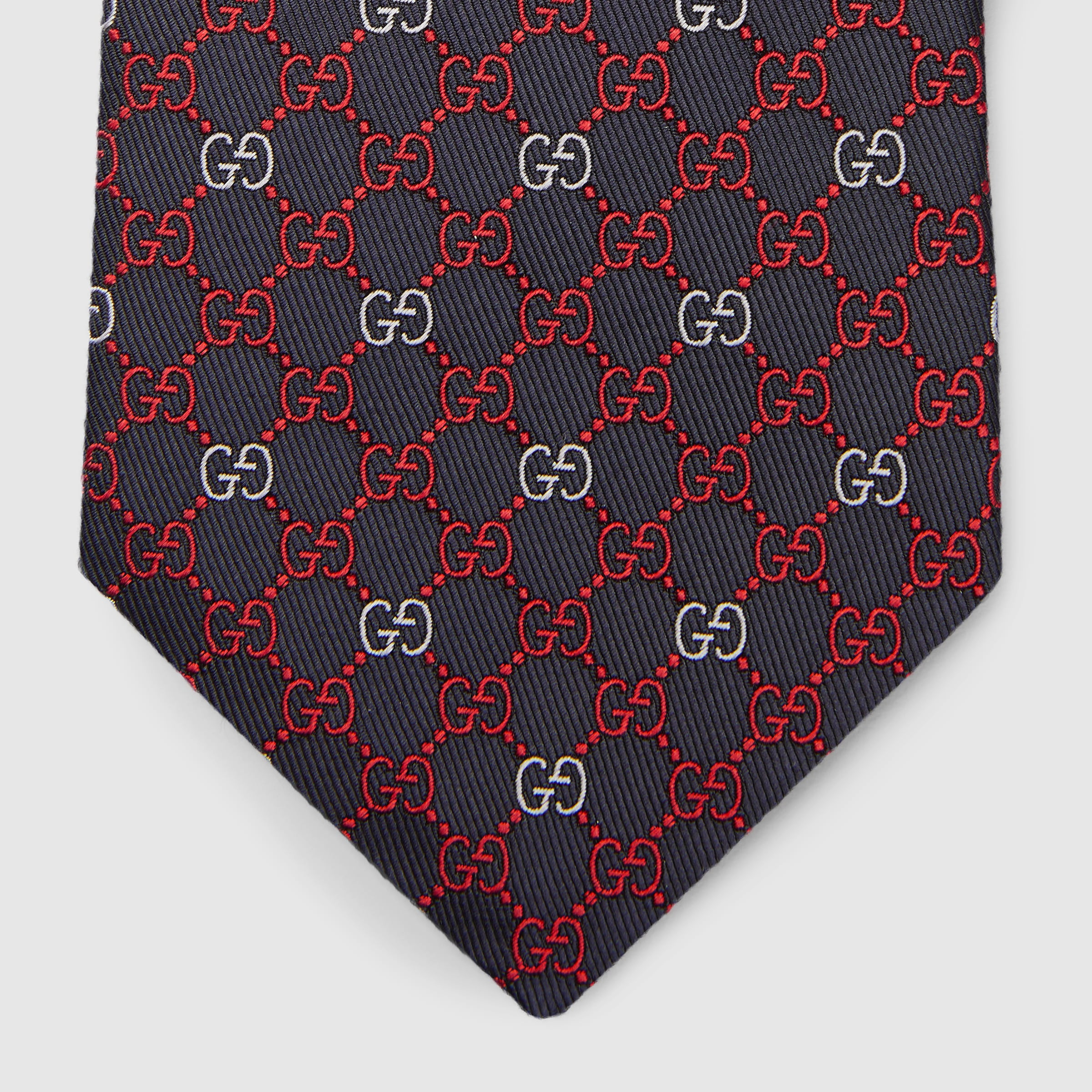 GG silk jacquard tie - 4