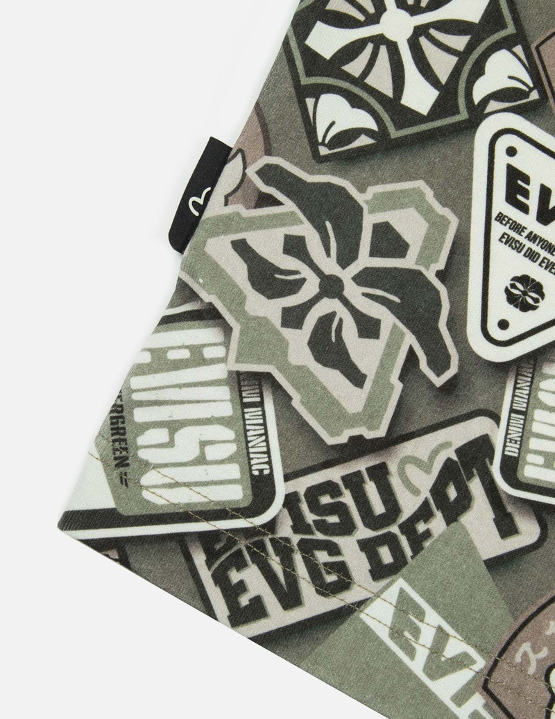Allover Bagde Print Loose Fit T-shirt 9