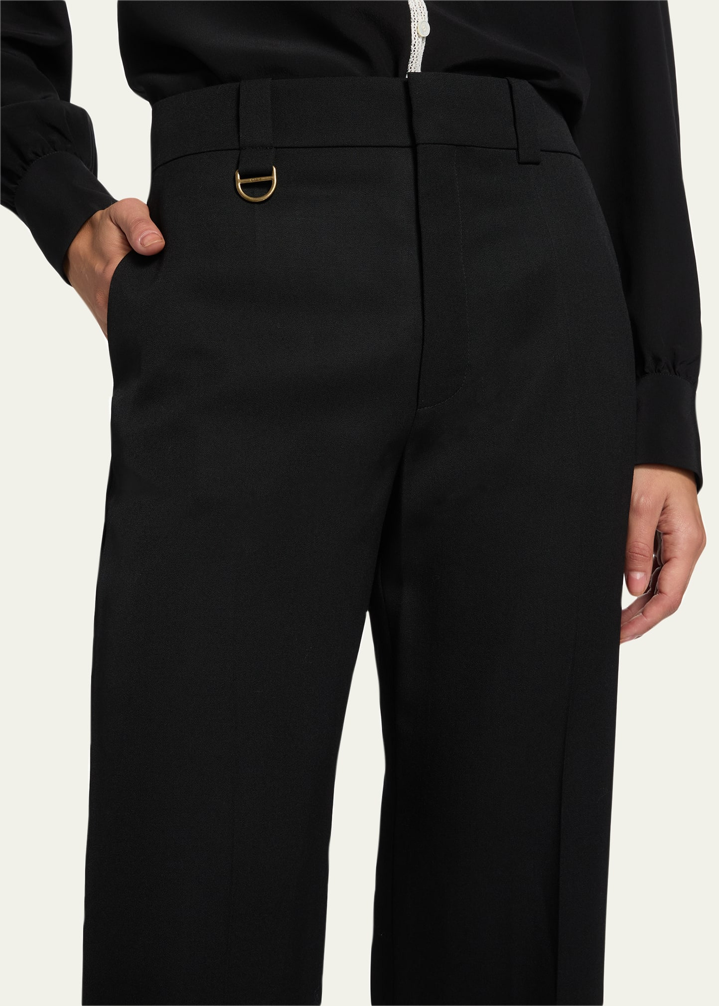 Tailored Stretch Wool Trousers - 5