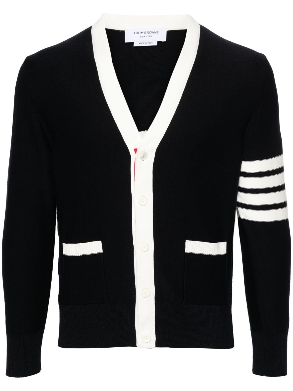 V-neck cotton cardigan - 1