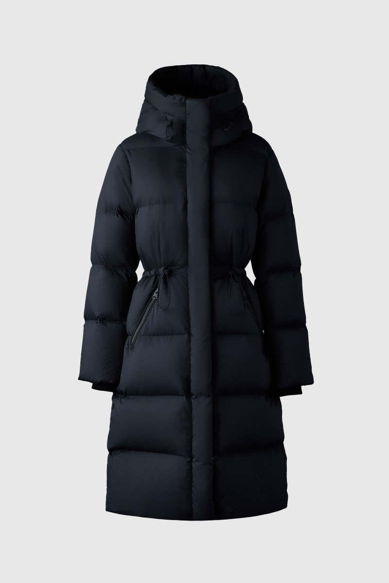 ISHANI-SW Softwash long down coat with hood 1