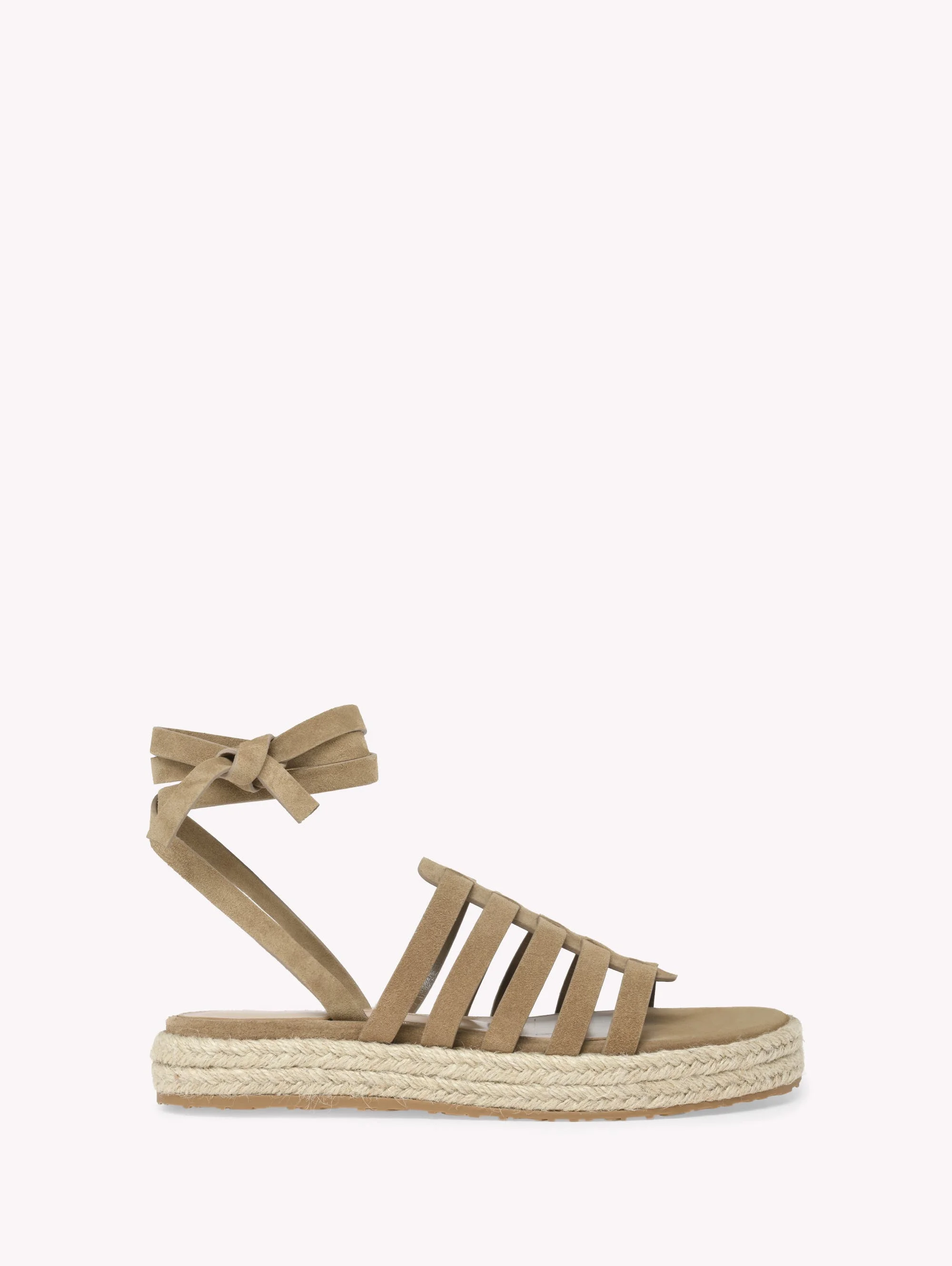 Gianvito Rossi Pompei Espadrillas Sandal in Brown Suede Leather at Nordstrom - 1
