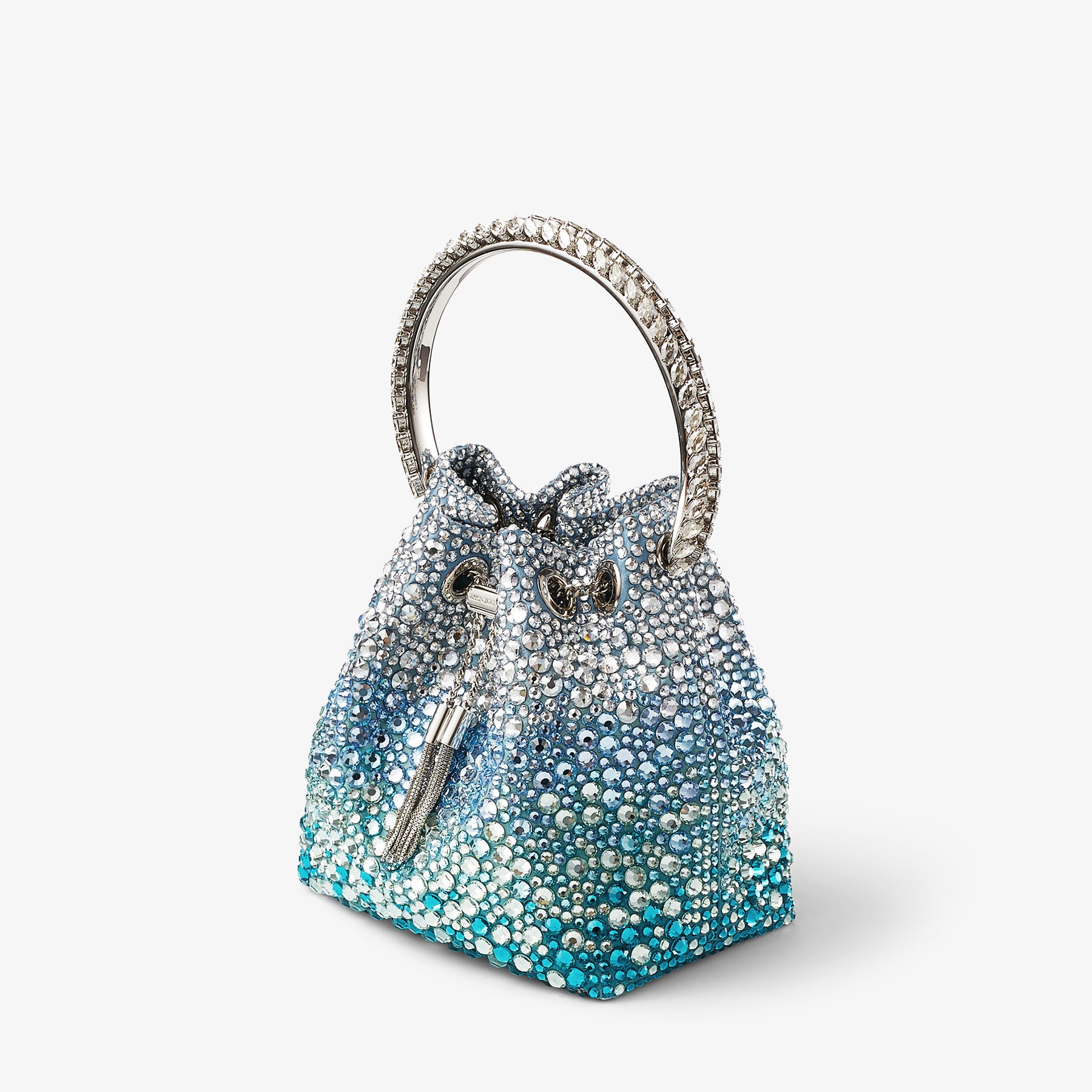 Bon Bon
Peacock Satin Bag with Crystals - 3