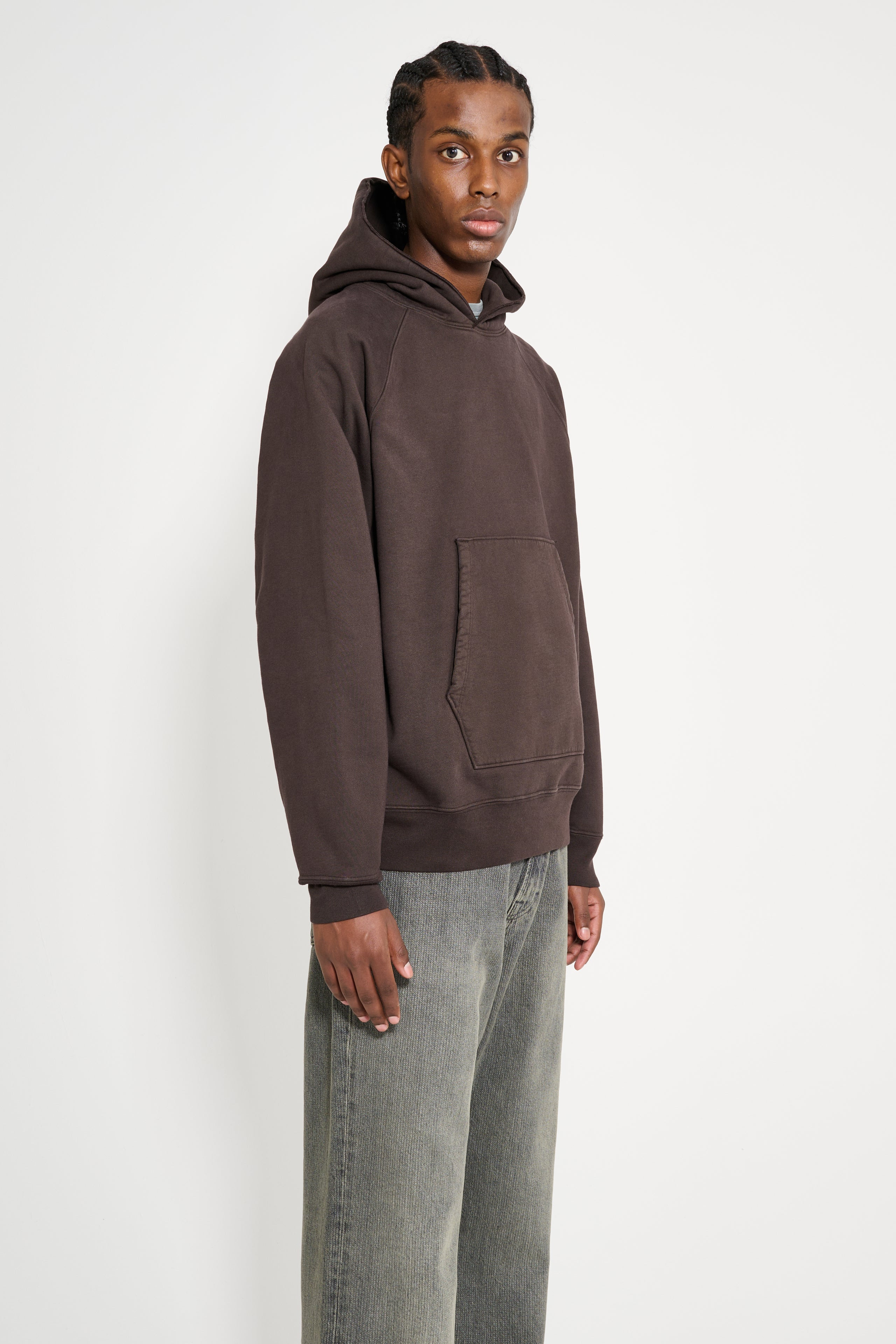 LADY WHITE CO. SUPER WEIGHTED HOODIE BLACK MUSHROOM - 3