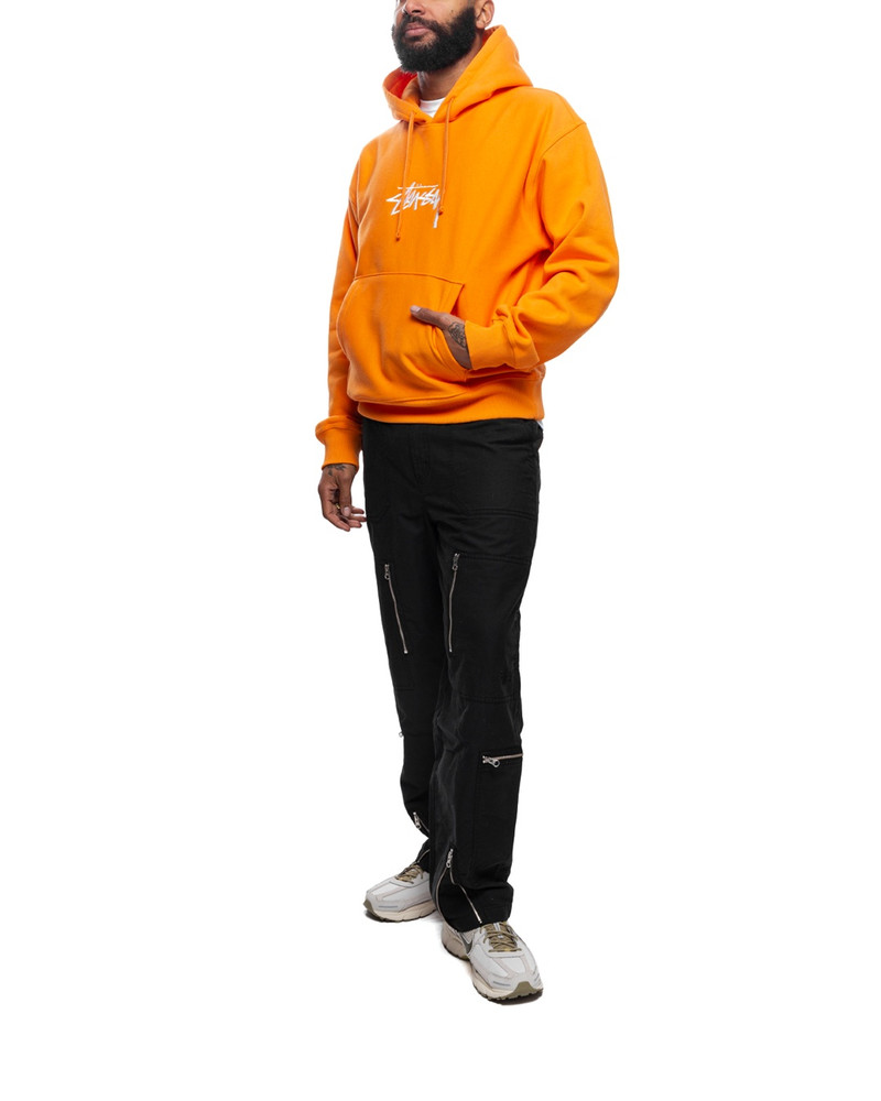 Stüssy Stock Logo Applique Hood Tangerine outlook