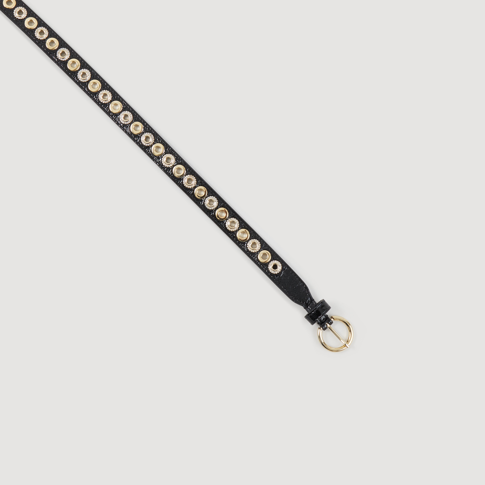 Belt with rhinestone eyelets - 2