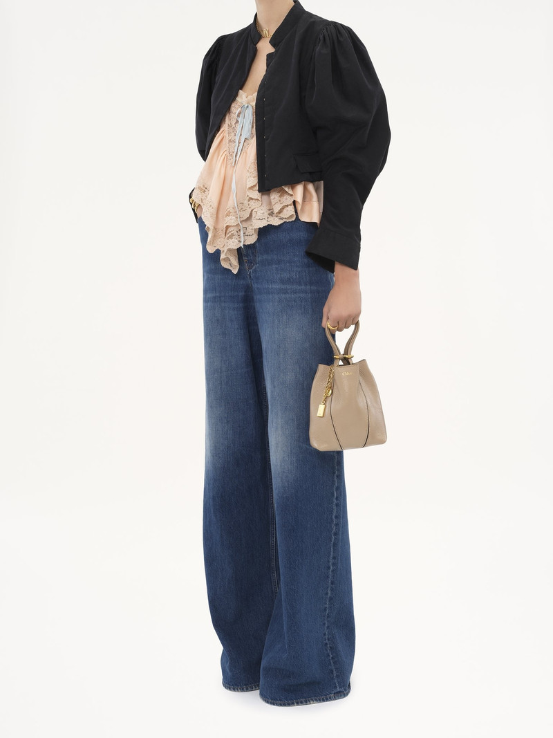 SMALL CHLOÉ SPIN TOTE BAG IN GRAINED LEATHER 3