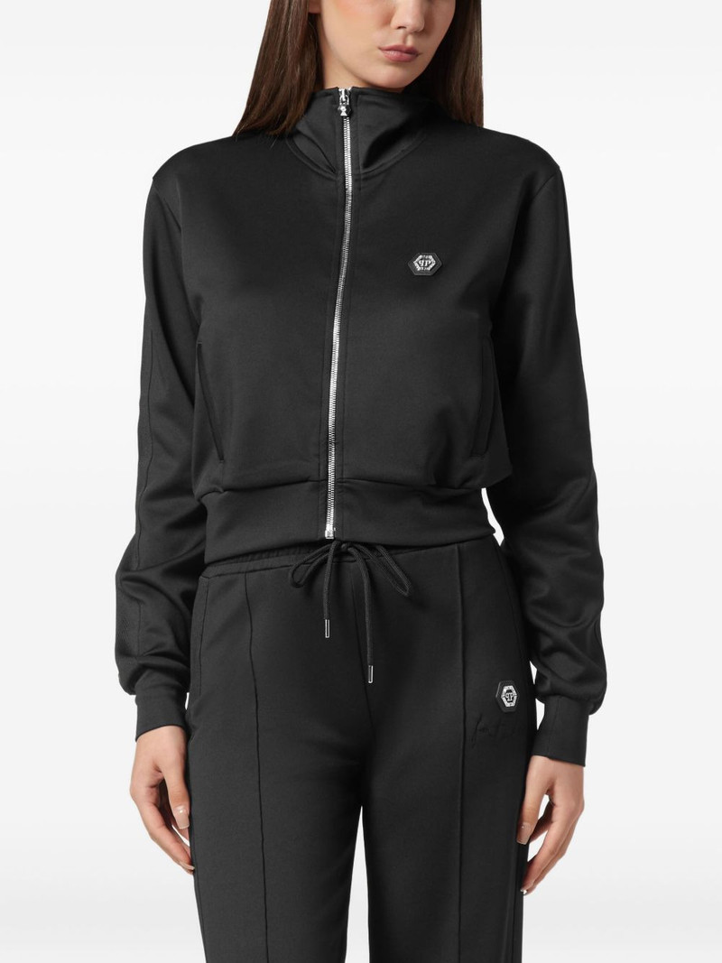 PHILIPP PLEIN zip-fastening logo-plaque jacket outlook