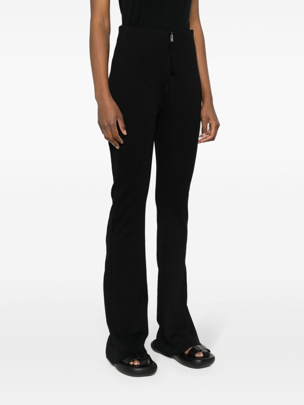ribbed high-waist trousers - 3
