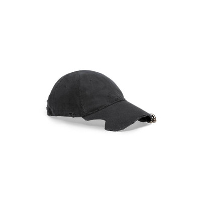 BALENCIAGA Heavy Piercing Cap in Black Faded outlook
