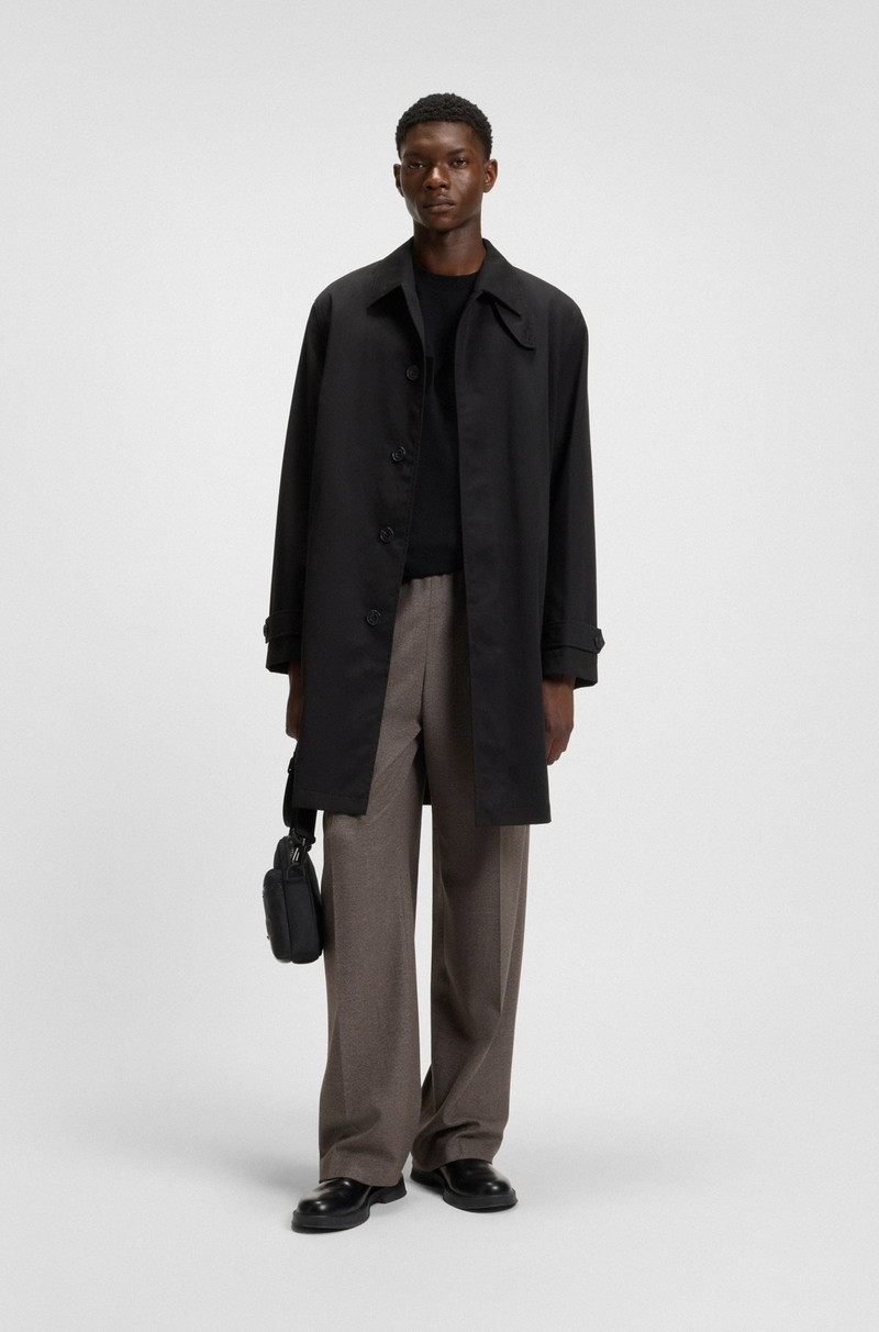 HUGO MODERN-FIT TROUSERS IN MOULINÉ STRETCH TWILL outlook