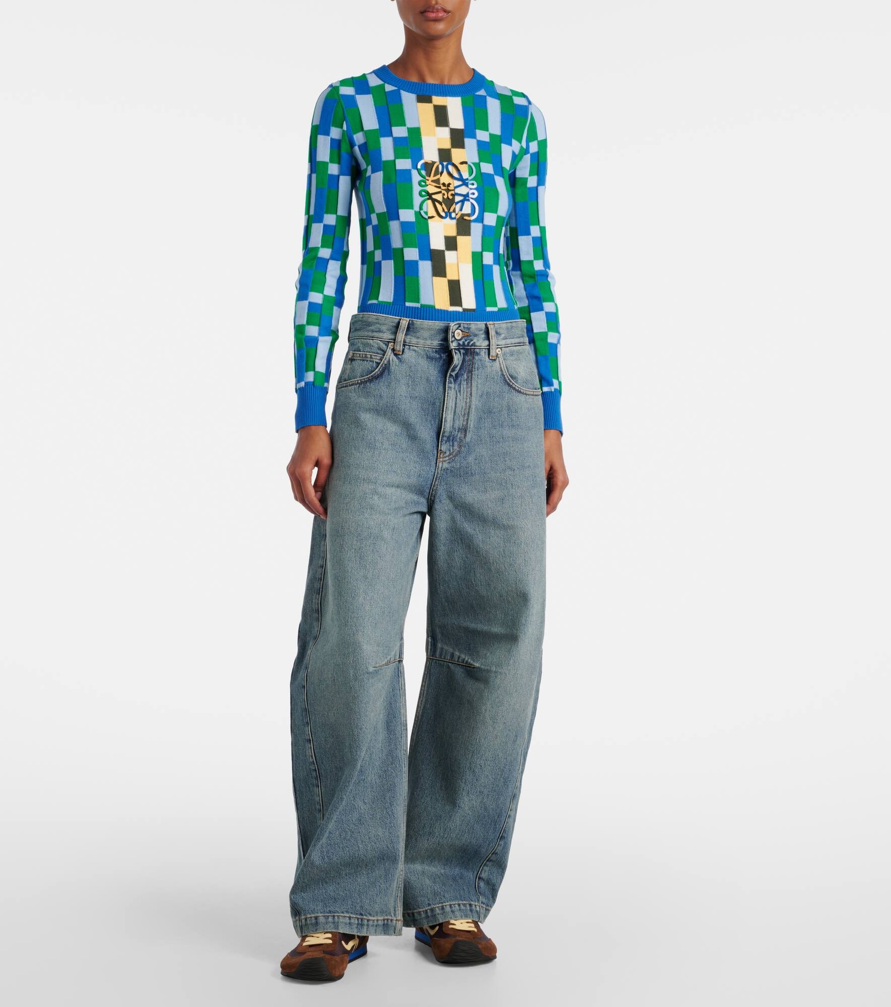 Anagram barrel-leg jeans - 7