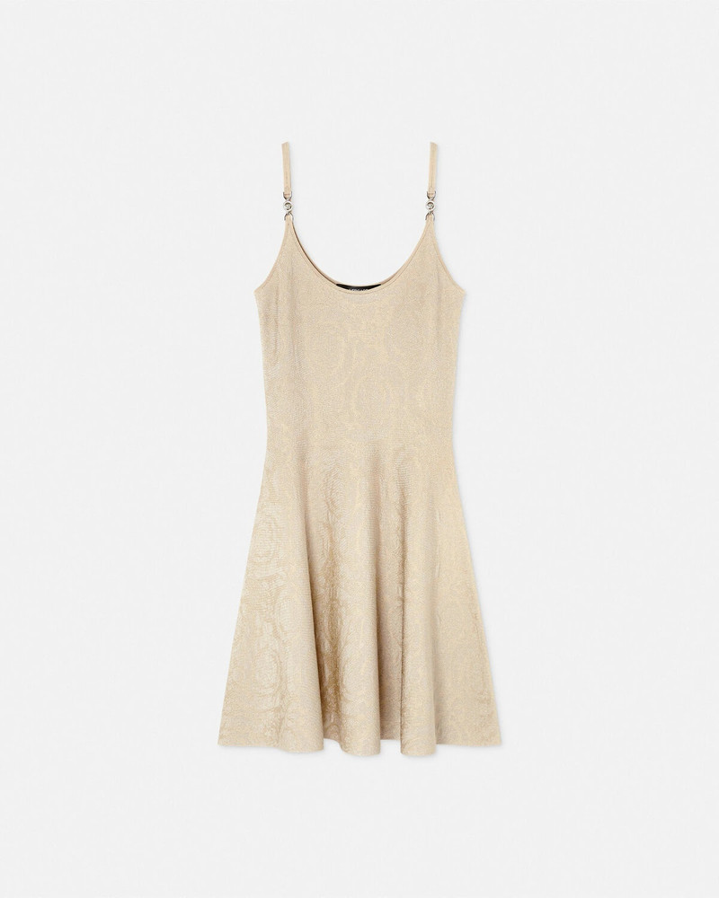 Barocco Knit Flared Mini Dress - 1