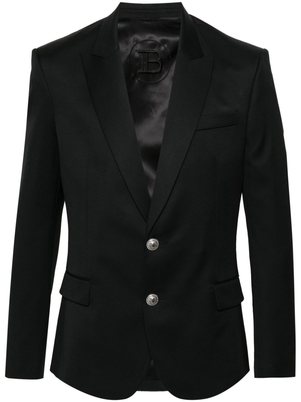 single-breasted wool blazer - 1