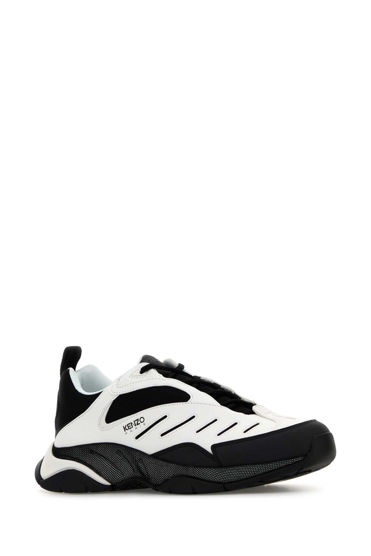 Kenzo Men Two-Tone Fabric And Synthetic Leather Kenzo X-Trainer Sneakers - 2