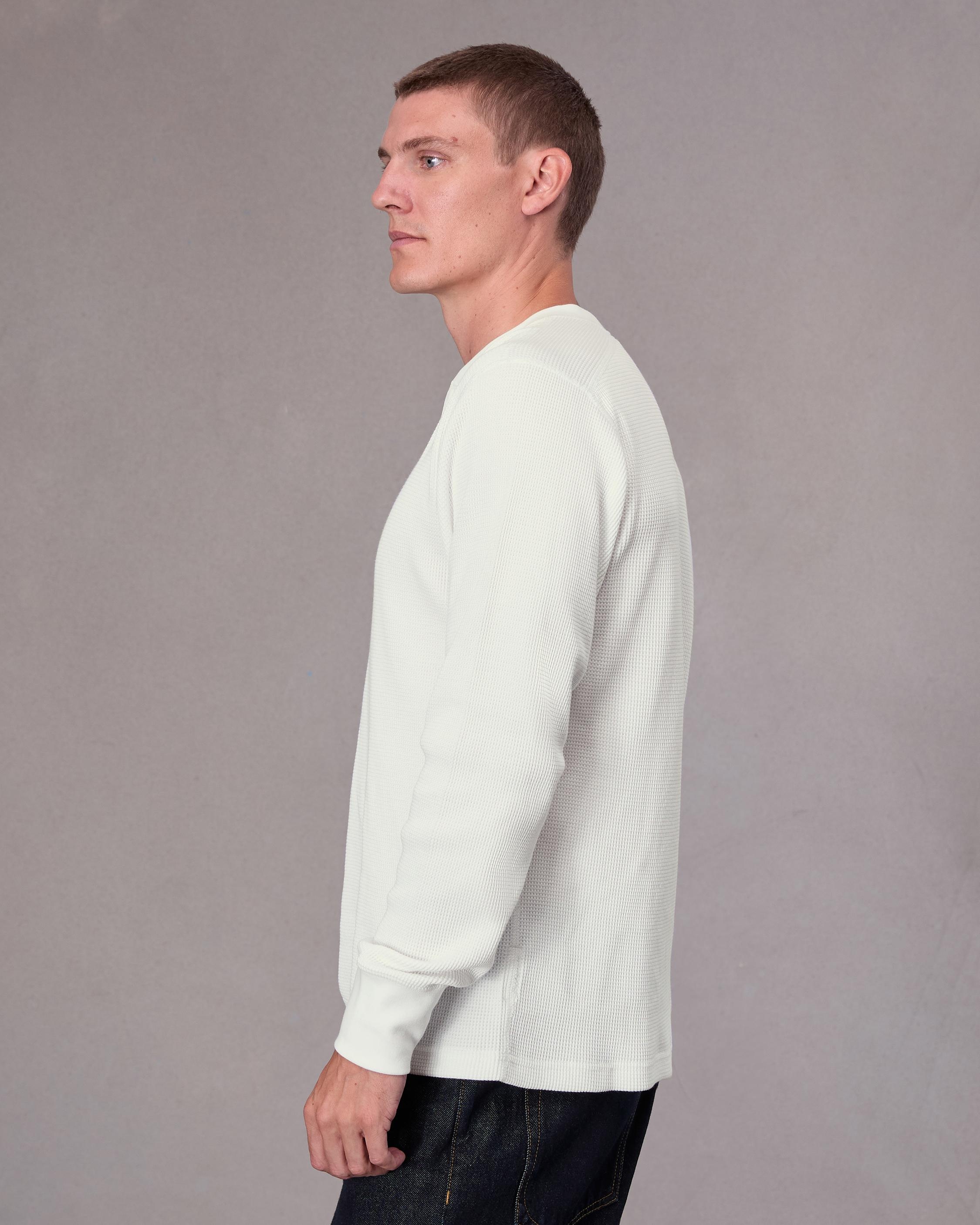 Waffle Cotton Henley - 3