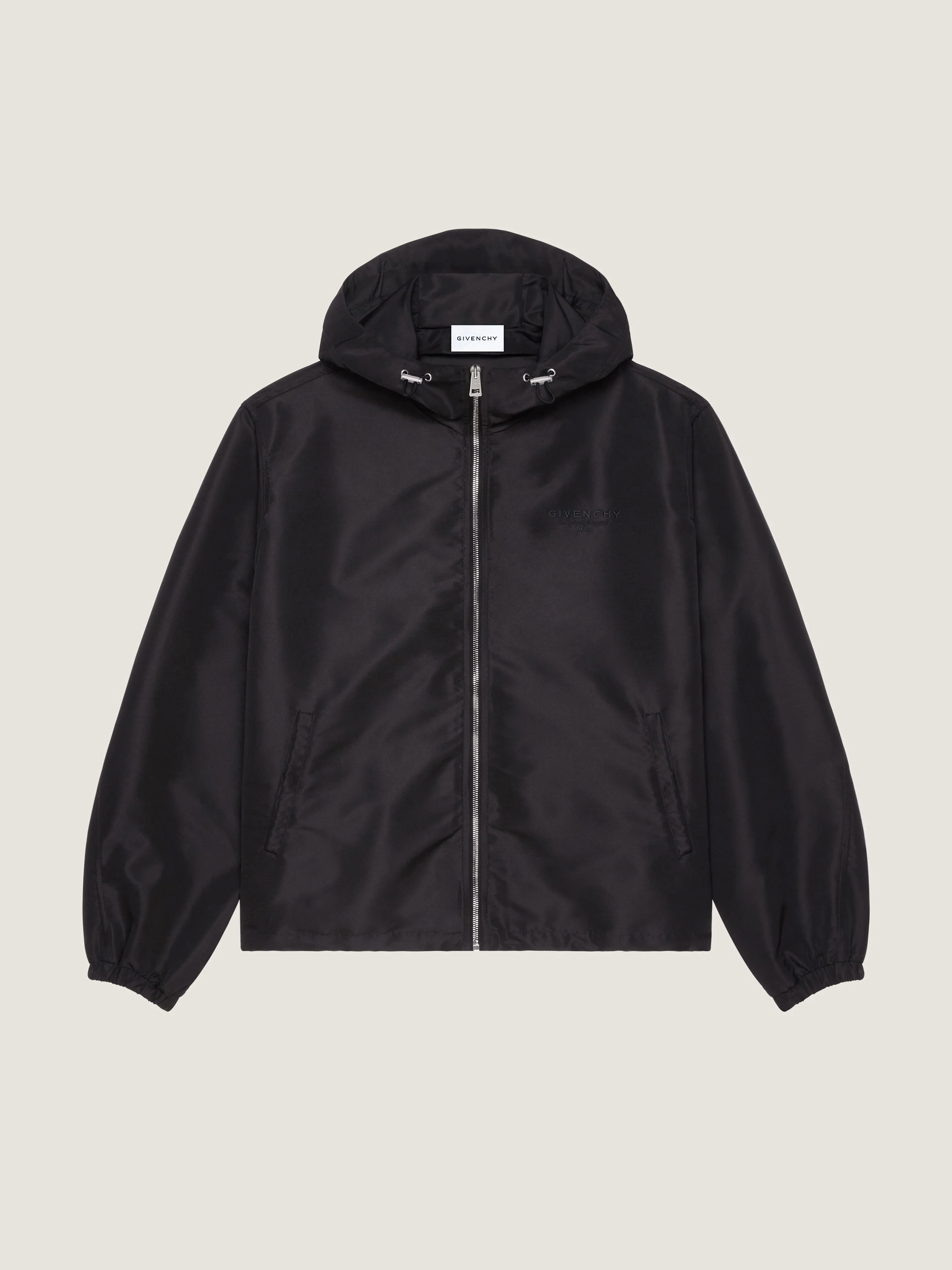 WINDBREAKER WITH GIVENCHY STAMP EMBROIDERY - 1