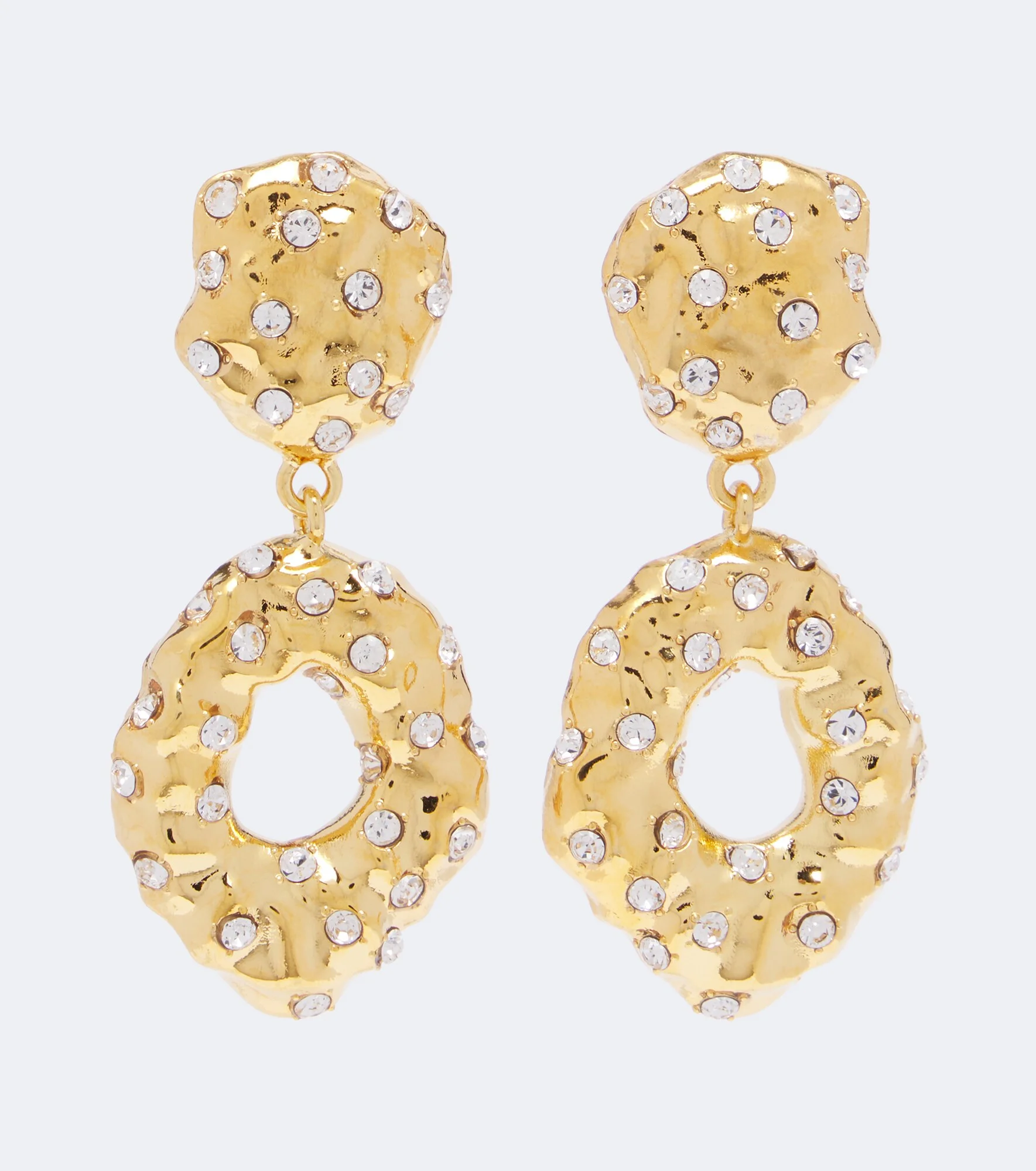Crystal-embellished drop earrings - 1