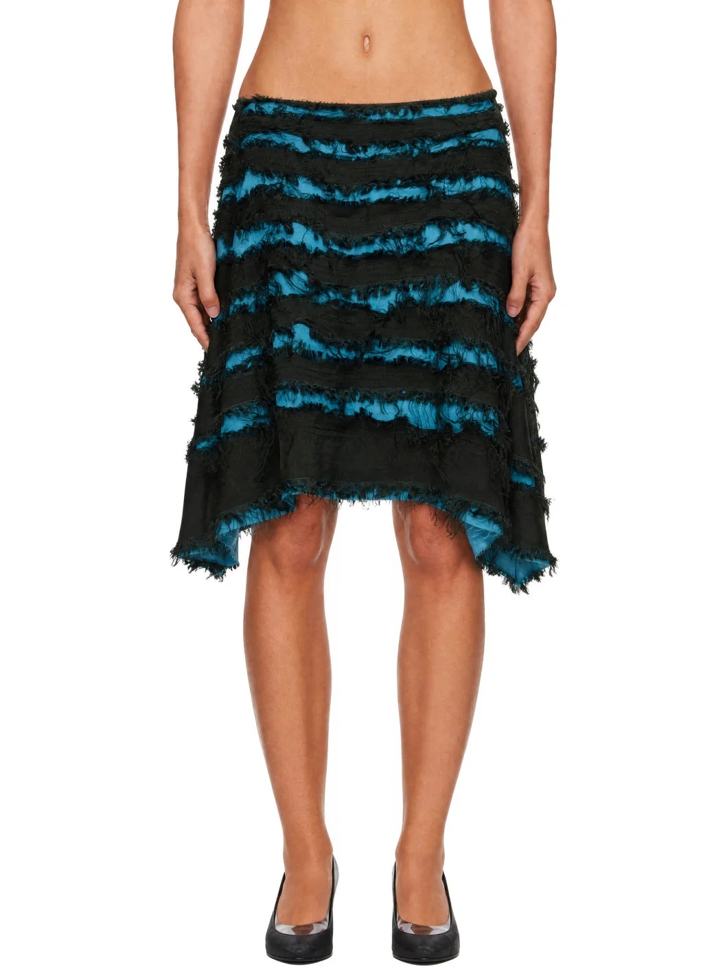 Green & Blue 'Scratch The Itch' Midi Skirt - 1