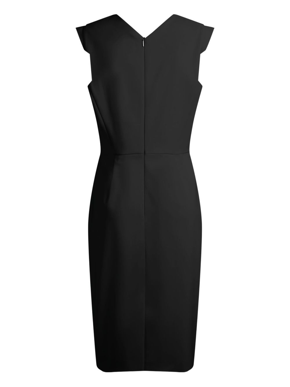 V-neck cap-sleeve midi dress - 2