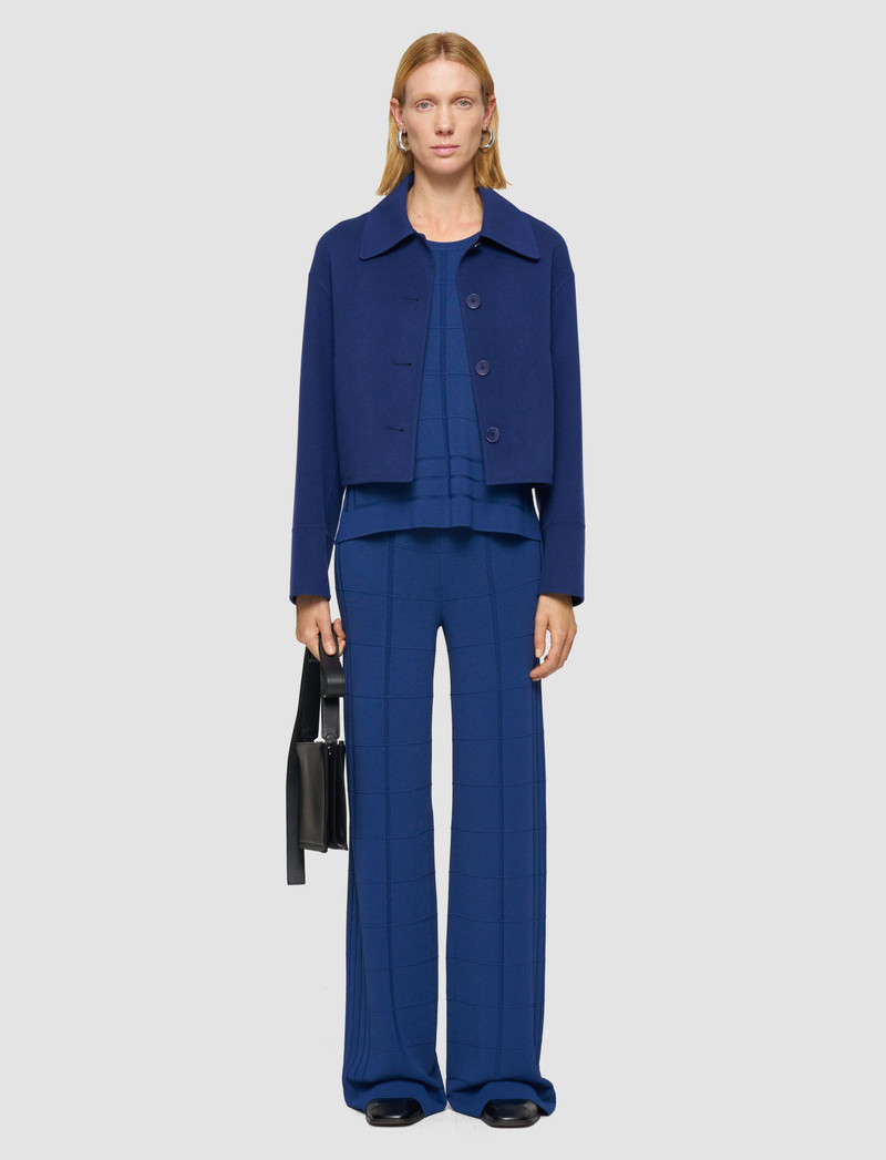 JOSEPH Viscose Grid Knit Trousers outlook