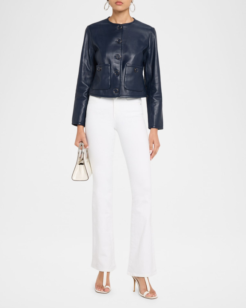 VERONICA BEARD Andrea Leather Jacket outlook