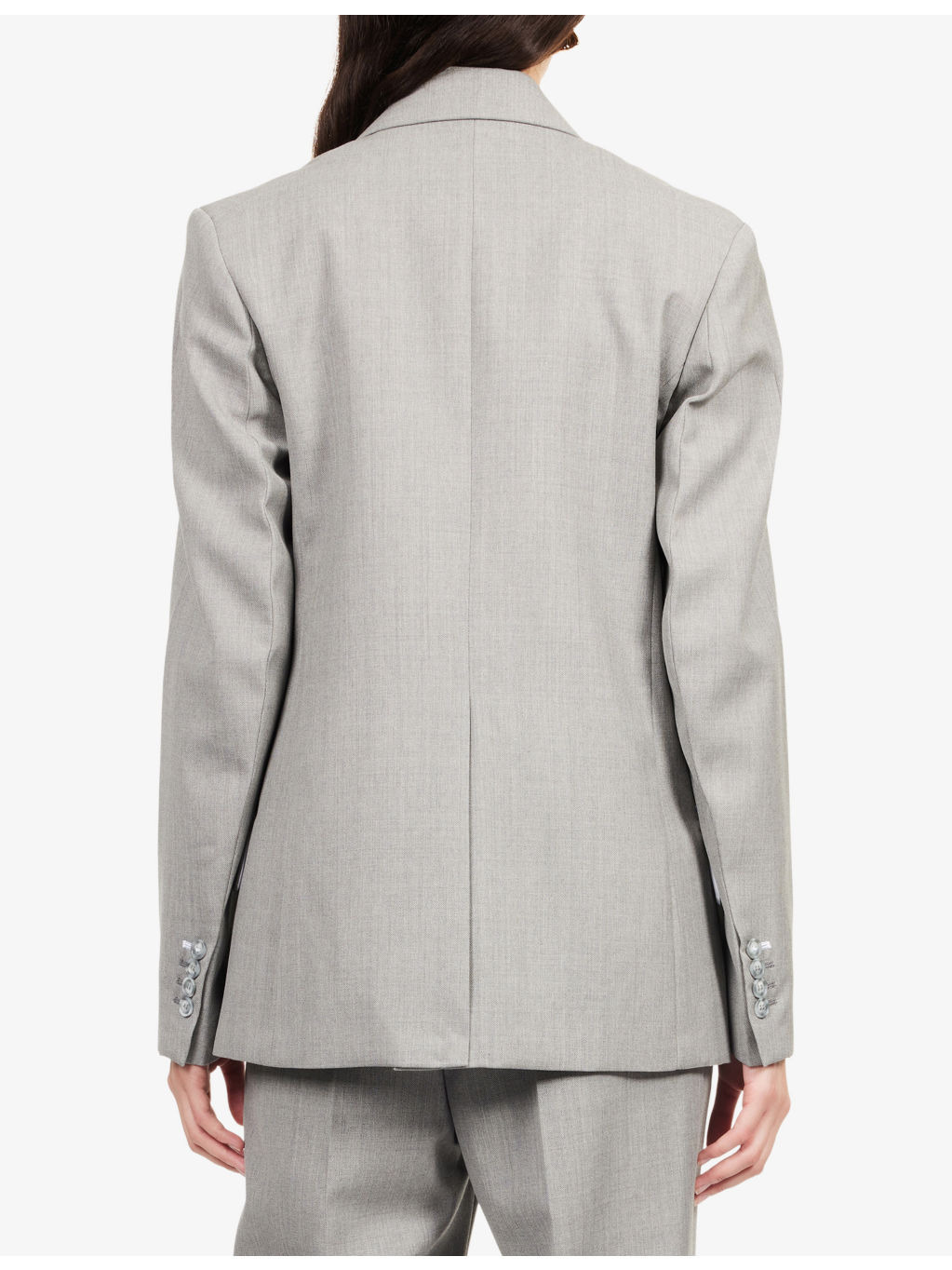 Sculptural Single-Breasted Wool Blazer - 4