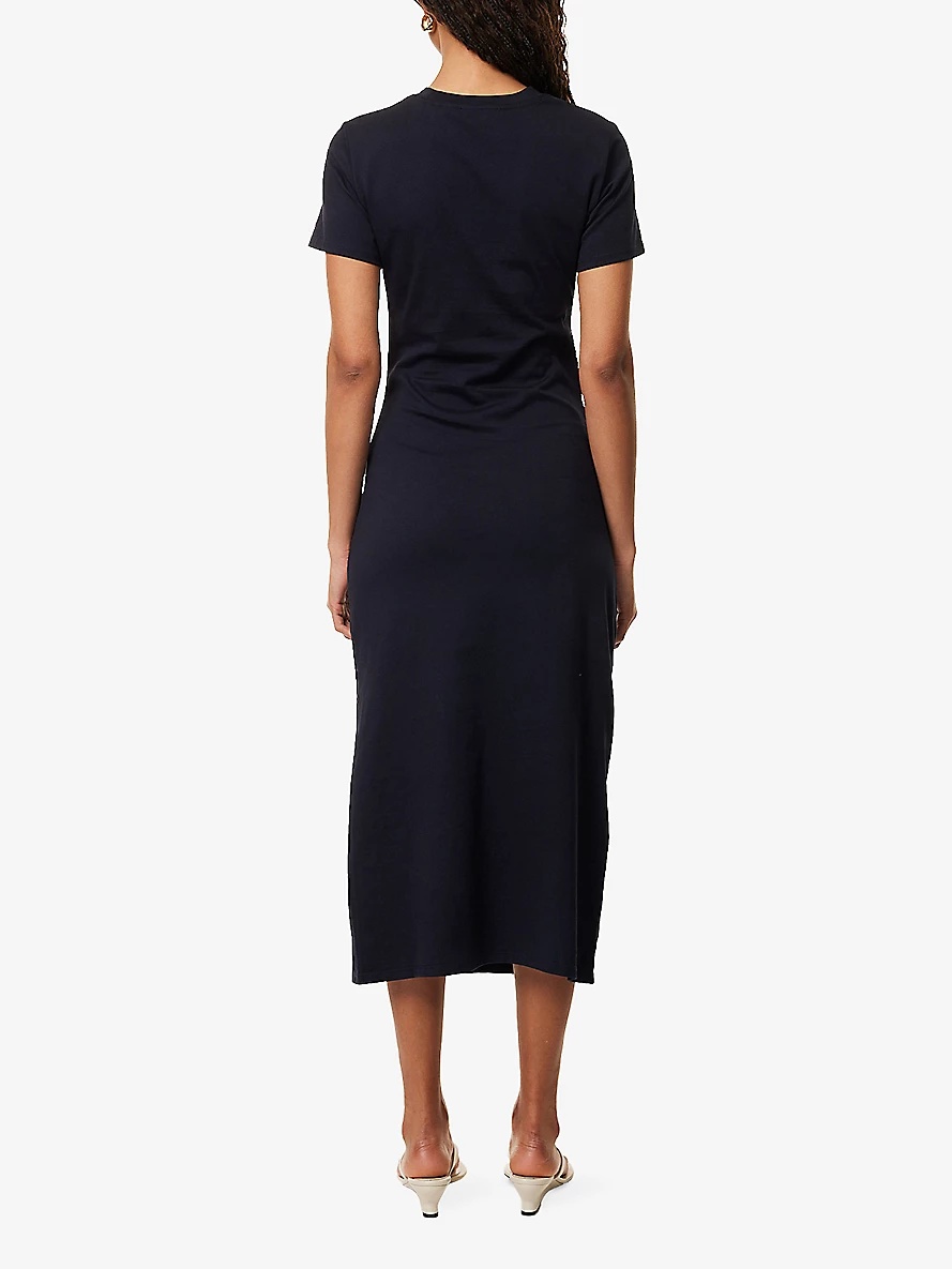 Twisted Relaxed-Fit Cotton-Jersey Maxi Dress - 4