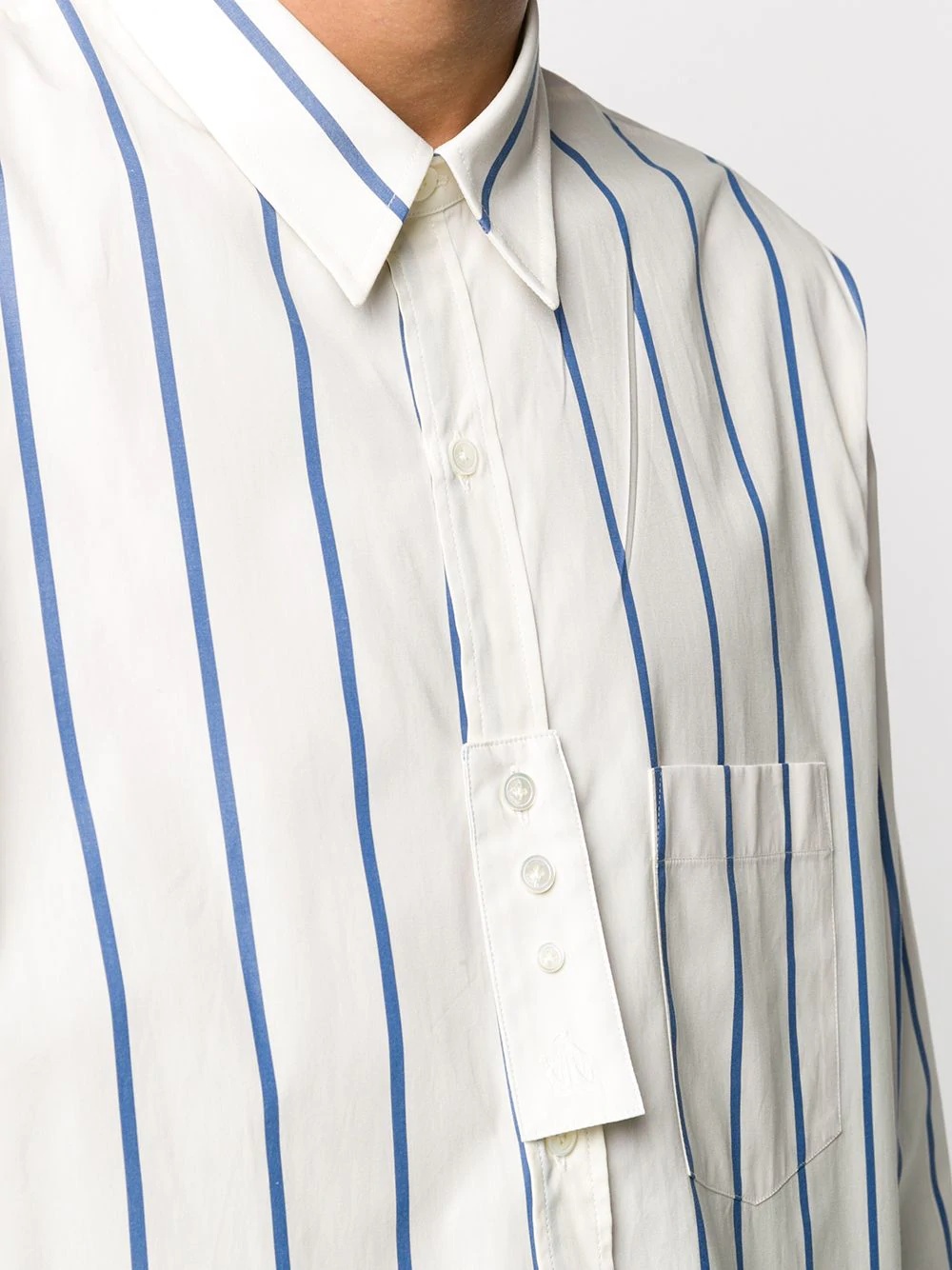 asymmetric striped shirt - 5