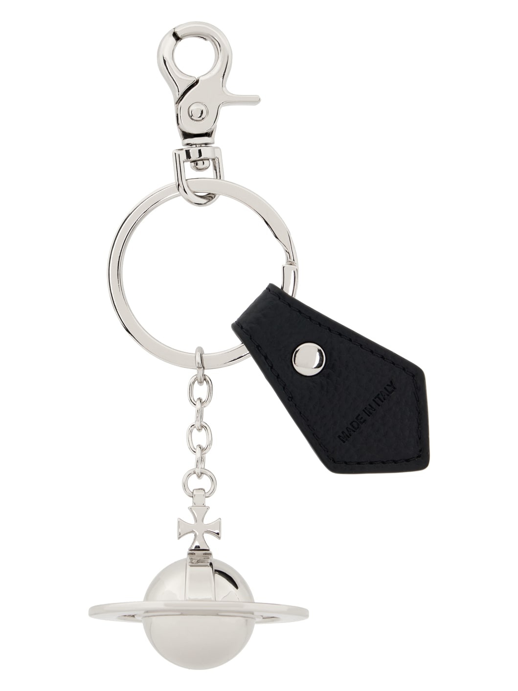 Black & Silver 3D Orb Keychain - 2