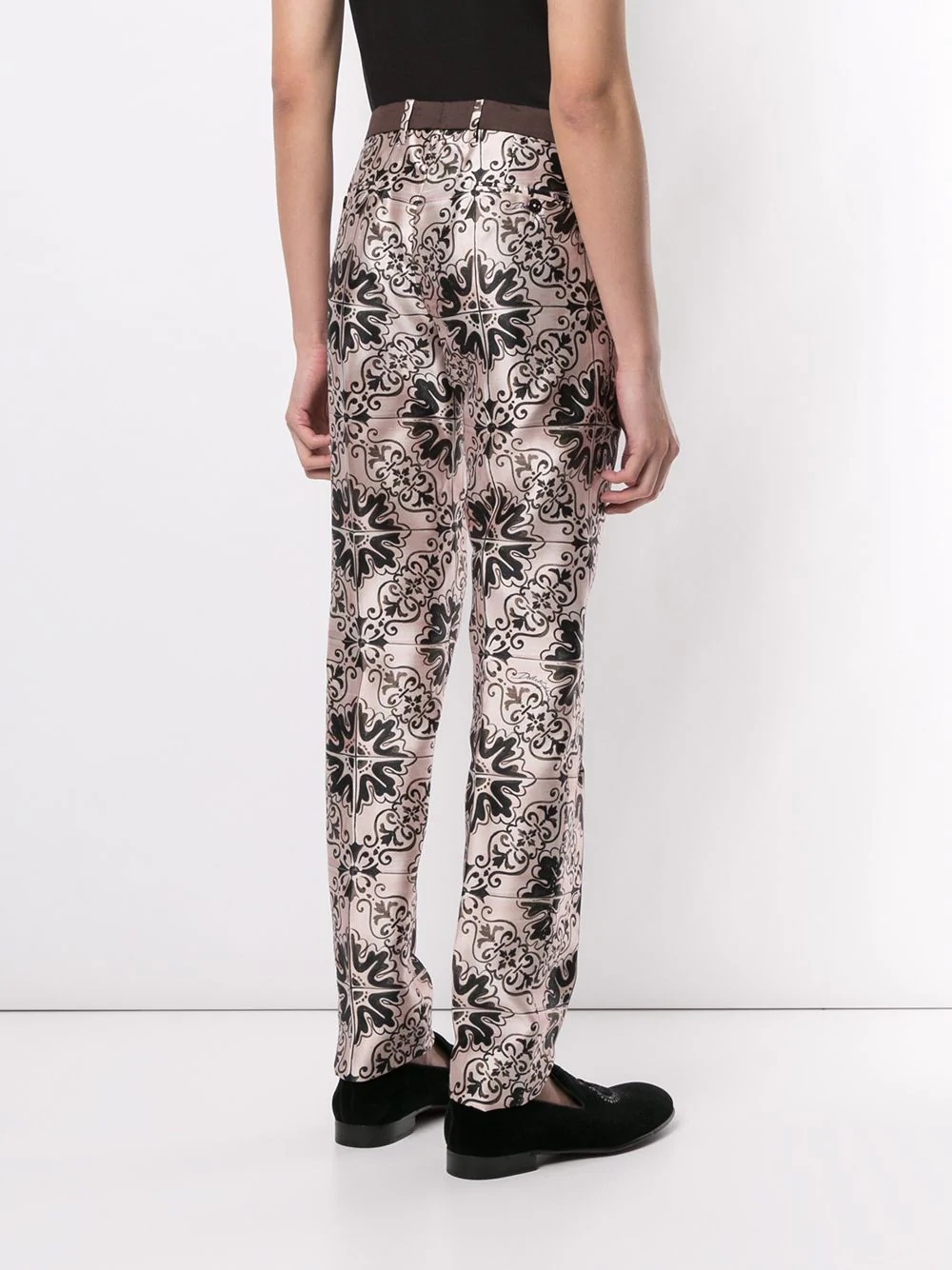 Maiolica print trousers - 4