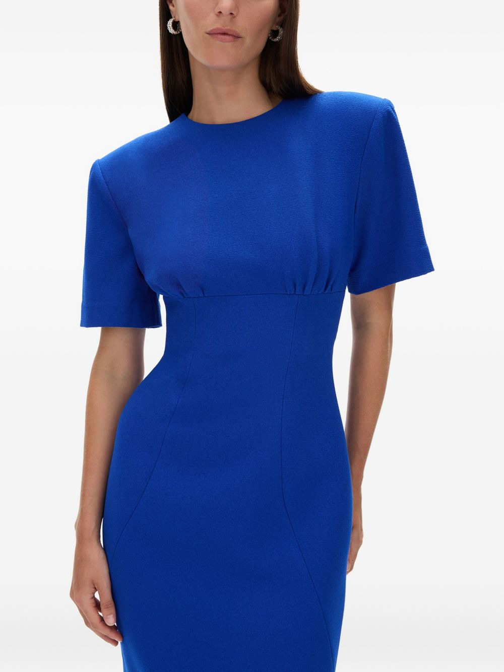 short-sleeve gathered dress - 5